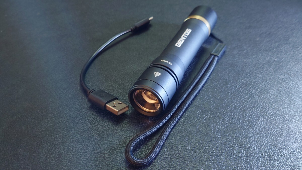 GENTOS 美品ほぼ新品 RX-186RS 高性能ライト ジェントス LED USB充電式 明るさ800ルーメン レクシード RX-186RS USB充電式 綺麗拍卖