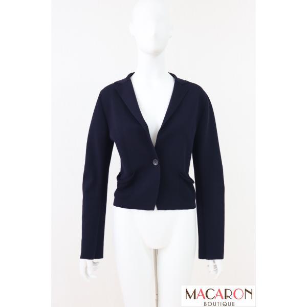 FOXEY BOUTIQUE(フォクシー) コットンブレンドニットジャケット 39663 紺/ネイビー 40サイズ拍卖