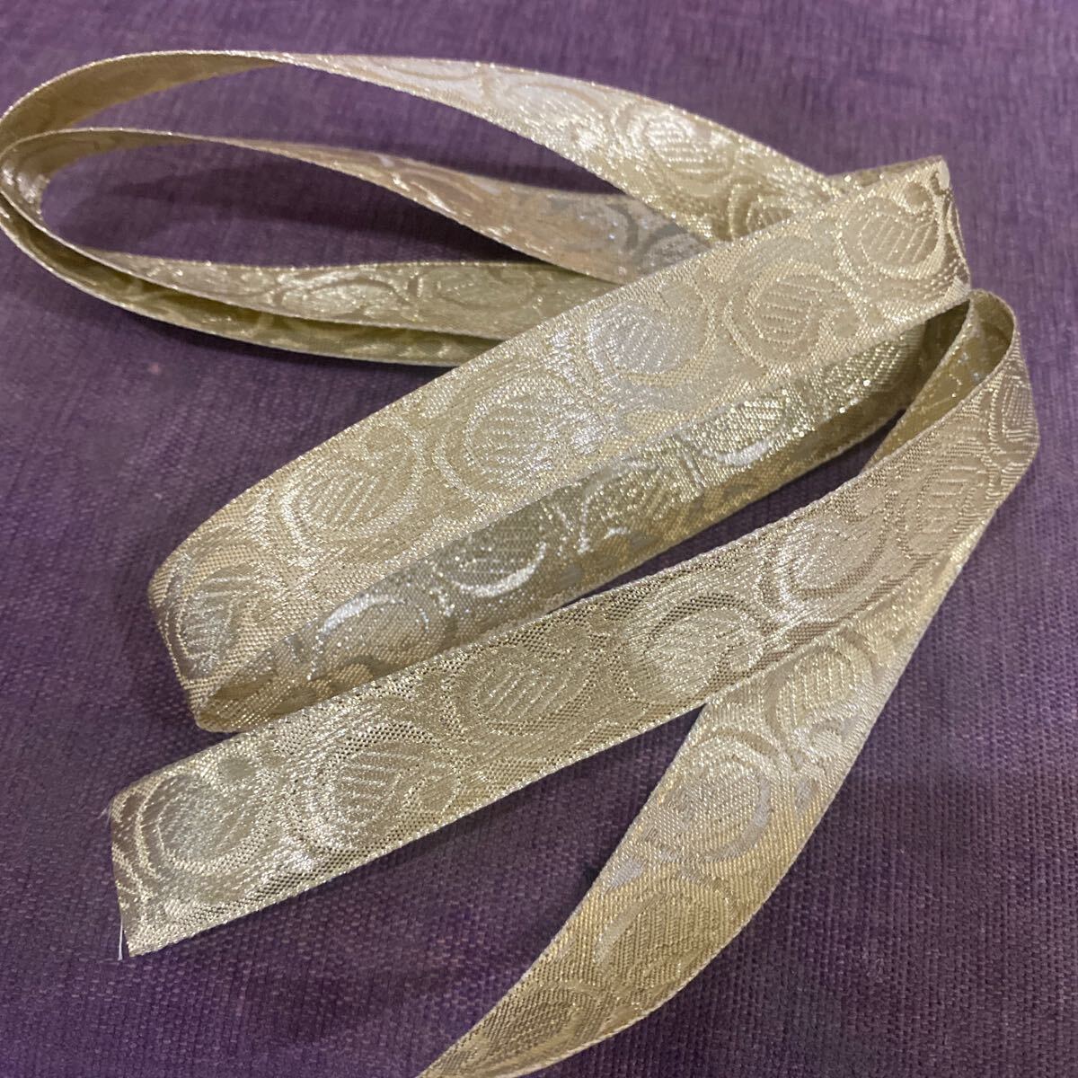 最終SALE!新品☆通常販売価格の半額☆インド製★装飾用手織リボン1m B~サリーボーダーリボンエスニック拍卖