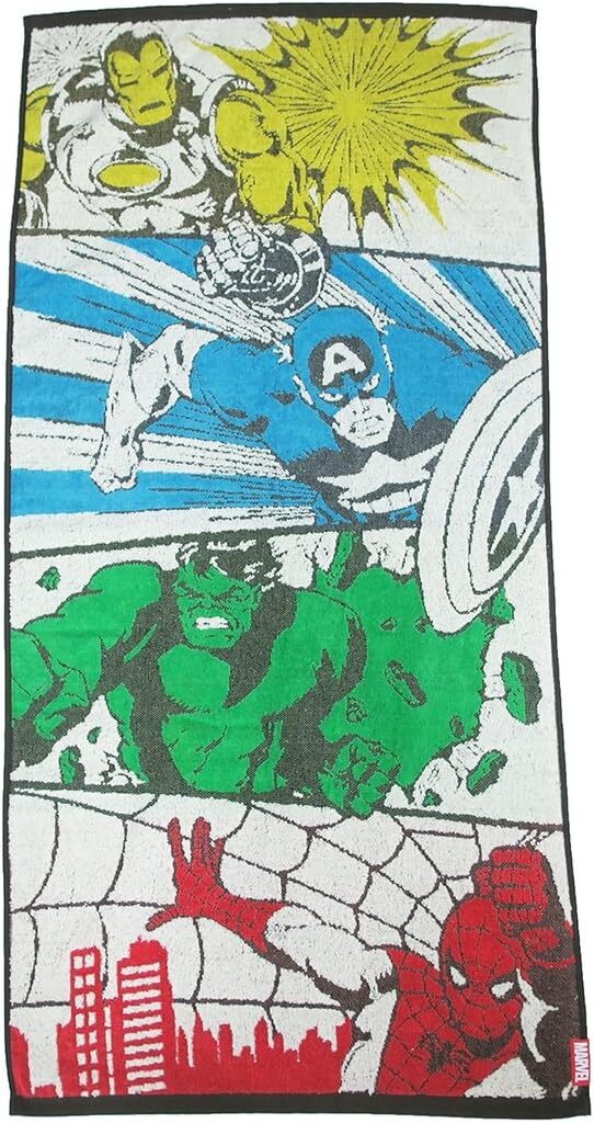 丸眞 バスタオル Marvel マーベル 60×120cm マーベルメンバーズ 送料無料 ジャガード織でしっかりしている 厚みあり拍卖