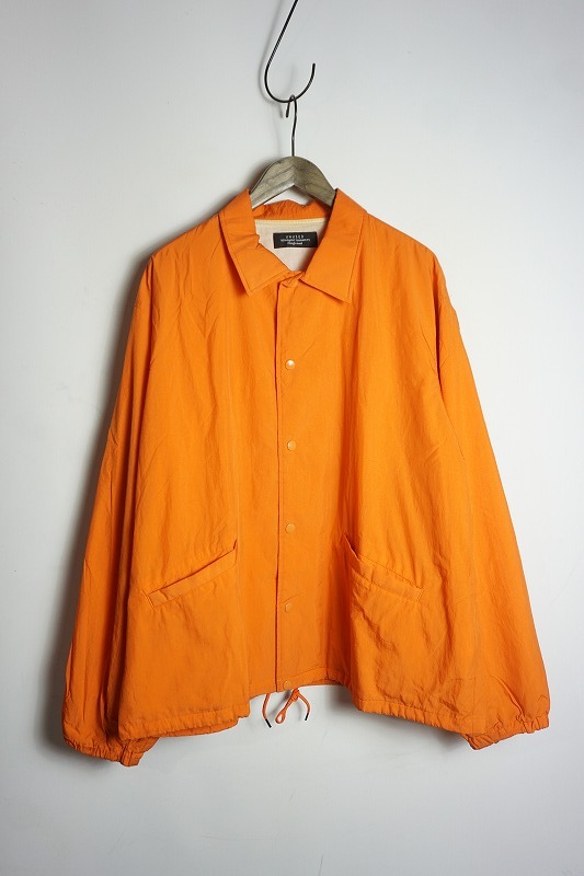 正規 20AW UNUSED アンユーズド NYLON COACH JACKET ナイロン コーチ ジャケット ブルゾン US1853 オレンジ サイズ3 本物 530O▲拍卖