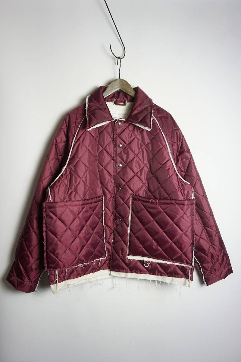 美品 23AW CAMIEL FORTGENS カミエルフォートヘンス PADDED COACH JACKET キルティング パデッド コーチ ジャケット エンジ S 本物 121P▲拍卖