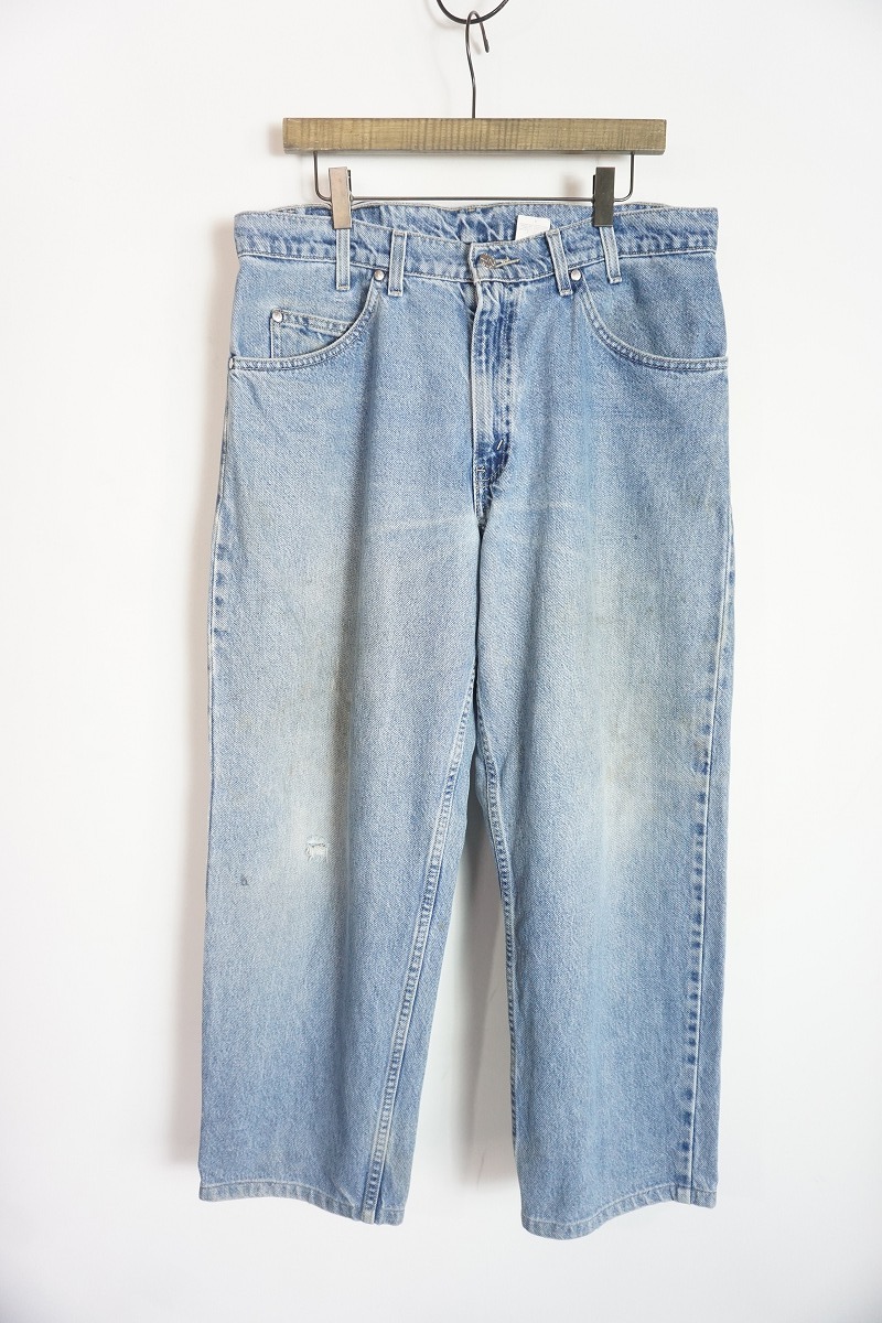 美品90s L2 Levi'sリーバイス バギー シルエット デニム パンツ ジーンズ BAGGY FIT W34 L30 ヴィンテージ ビンテージ 薄青119P▲拍卖