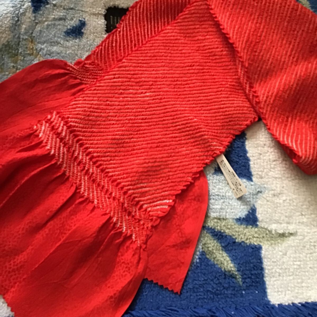 帯揚げ♪正絹タグ付♪正統派♪高級総絞り♪定形外290円♪七五三♪七歳拍卖