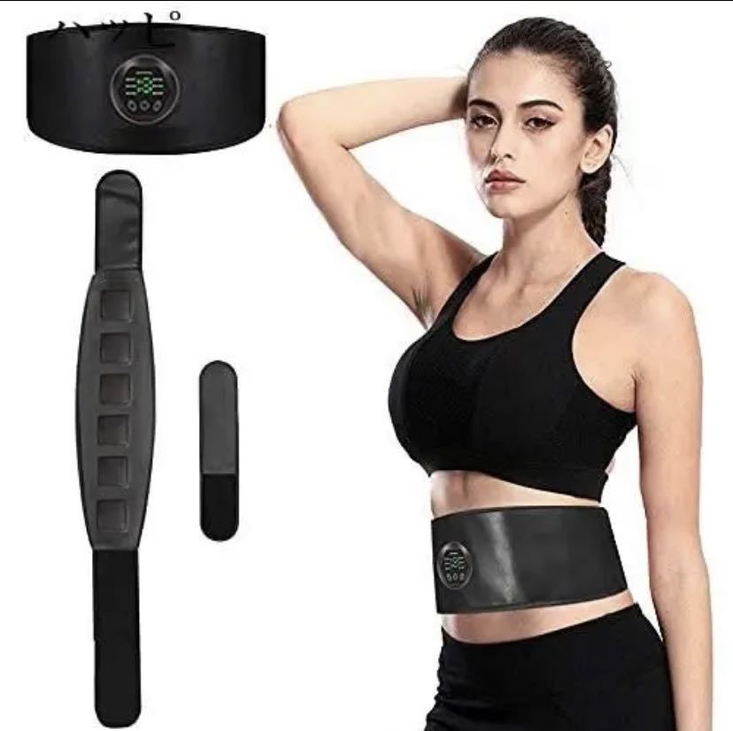 純正品 EMS 腹筋ベルト ジェルシート不要 液晶表示 USB充電式 腹筋パッド拍卖