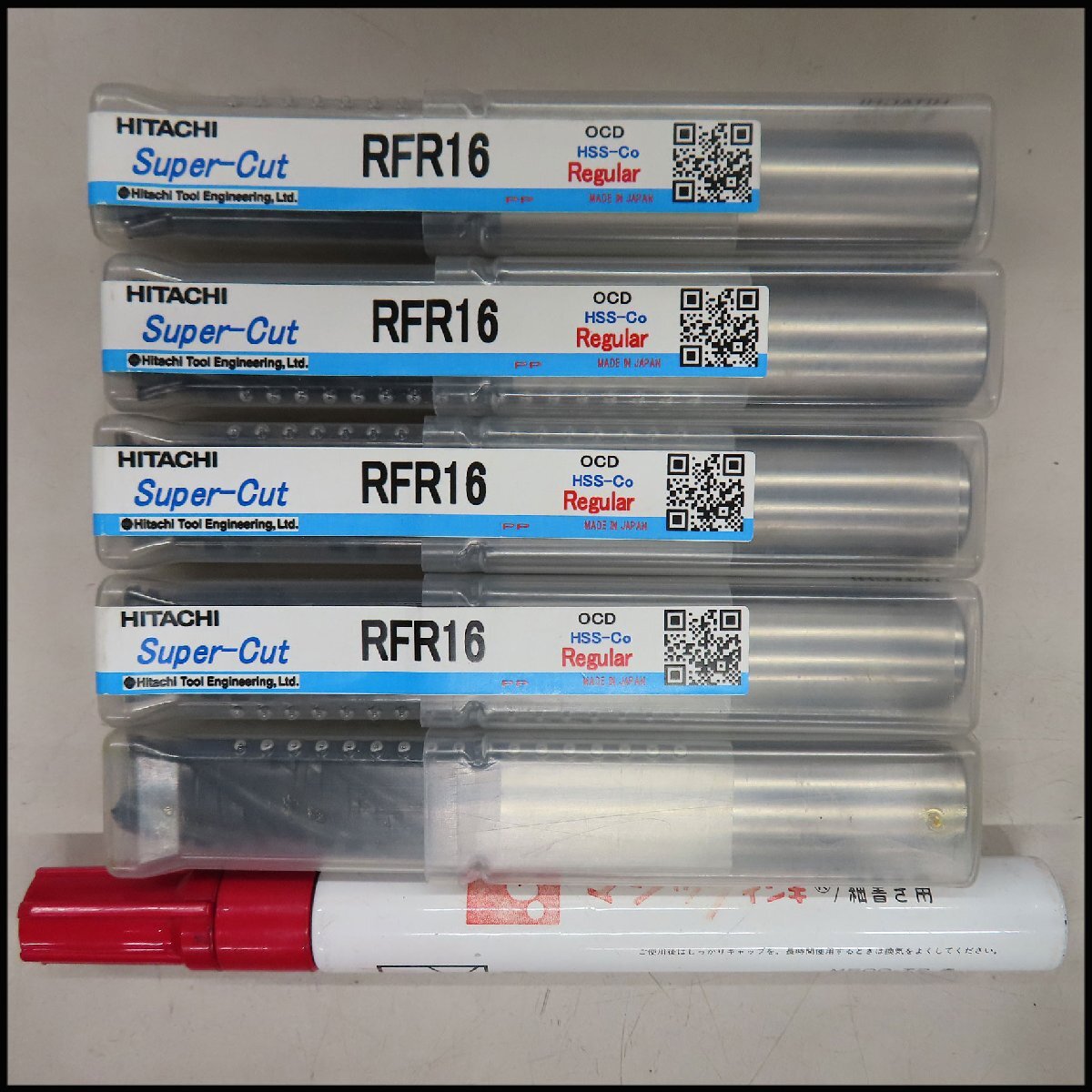 ■E-e1)未使用 日立ツール スーパーカット エンドミル RFR16 5本セット/Φ16mm ハイス(HSS-Co) ラフィング エンドミル/切削工具拍卖