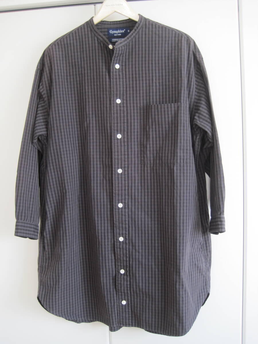 Gymphlex ジムフレックス ロゴなし ビックシルエット ドロップショルダー ロングシャツ Aライン サイドポケット付き 12拍卖