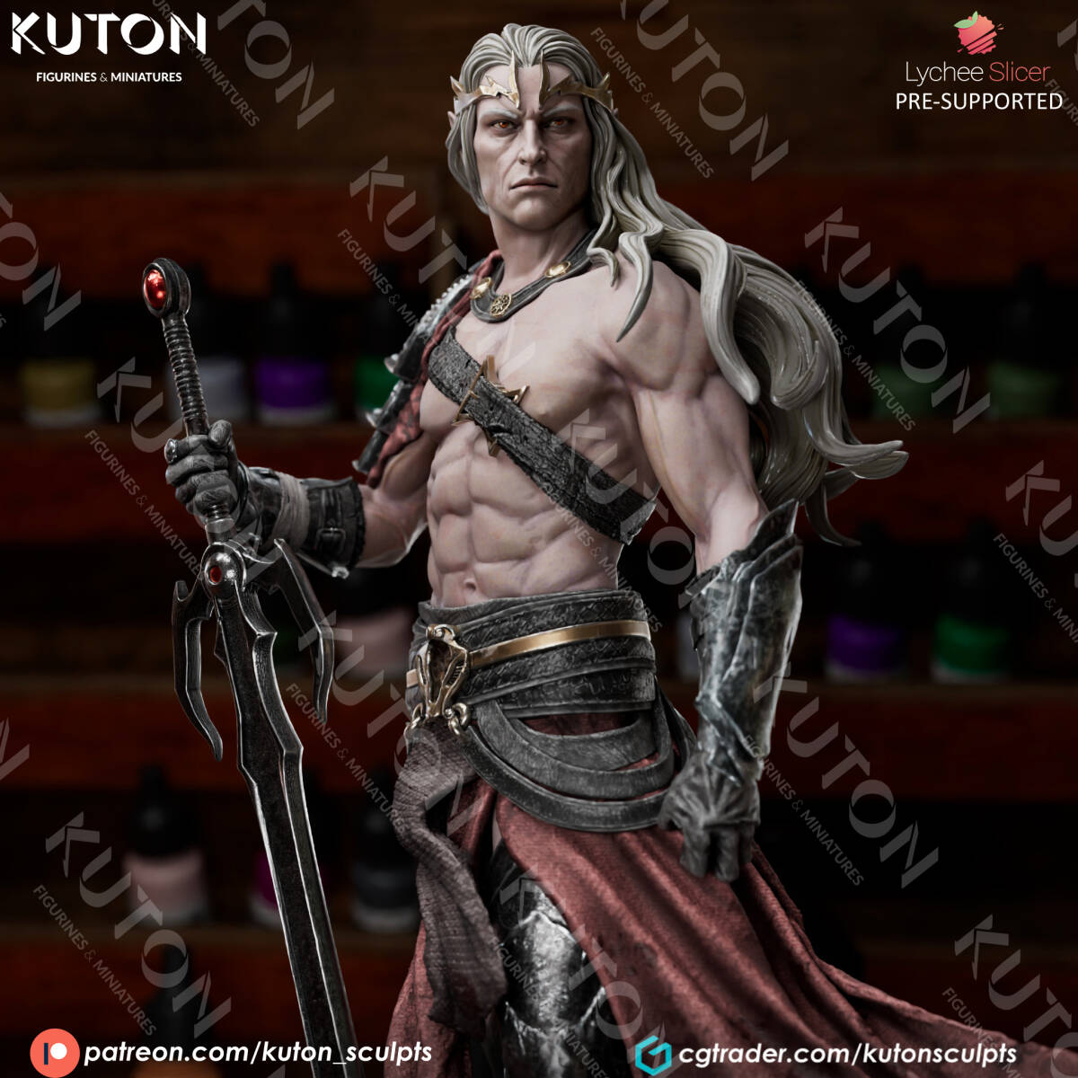 Kuton Sculpt | Ktn-231101 Evil Elf King 1/10 | 3Dプリント フィギュア 正規品拍卖