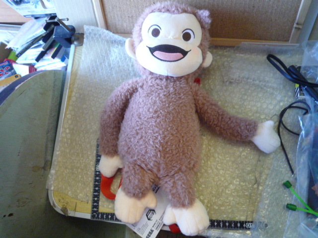 未使用品 おさるのジョージ 赤いほっぺ プラチナムザッカウキウキぬいぐるみリュック 現状渡し品拍卖