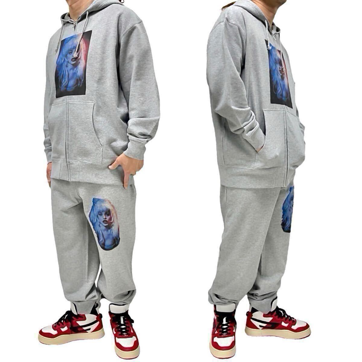 新品 ニナハーゲン ドイツ パンクの母 グラム ニューウェーブ ジップアップパーカー スウェットパンツ セットアップ ユニセックス Sサイズ拍卖