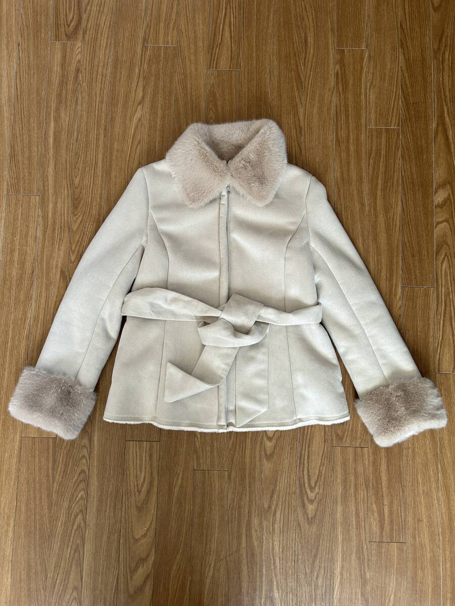 ★美品コート LIP SERVICE リップサービス レディースコート ファー リボン サイズM拍卖