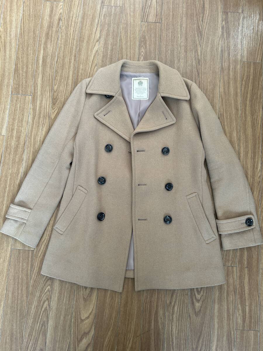 ★Rope Picnic ペピクニック レディースコート ショート ベージュ ダブルボタン シンプル サイズ38拍卖