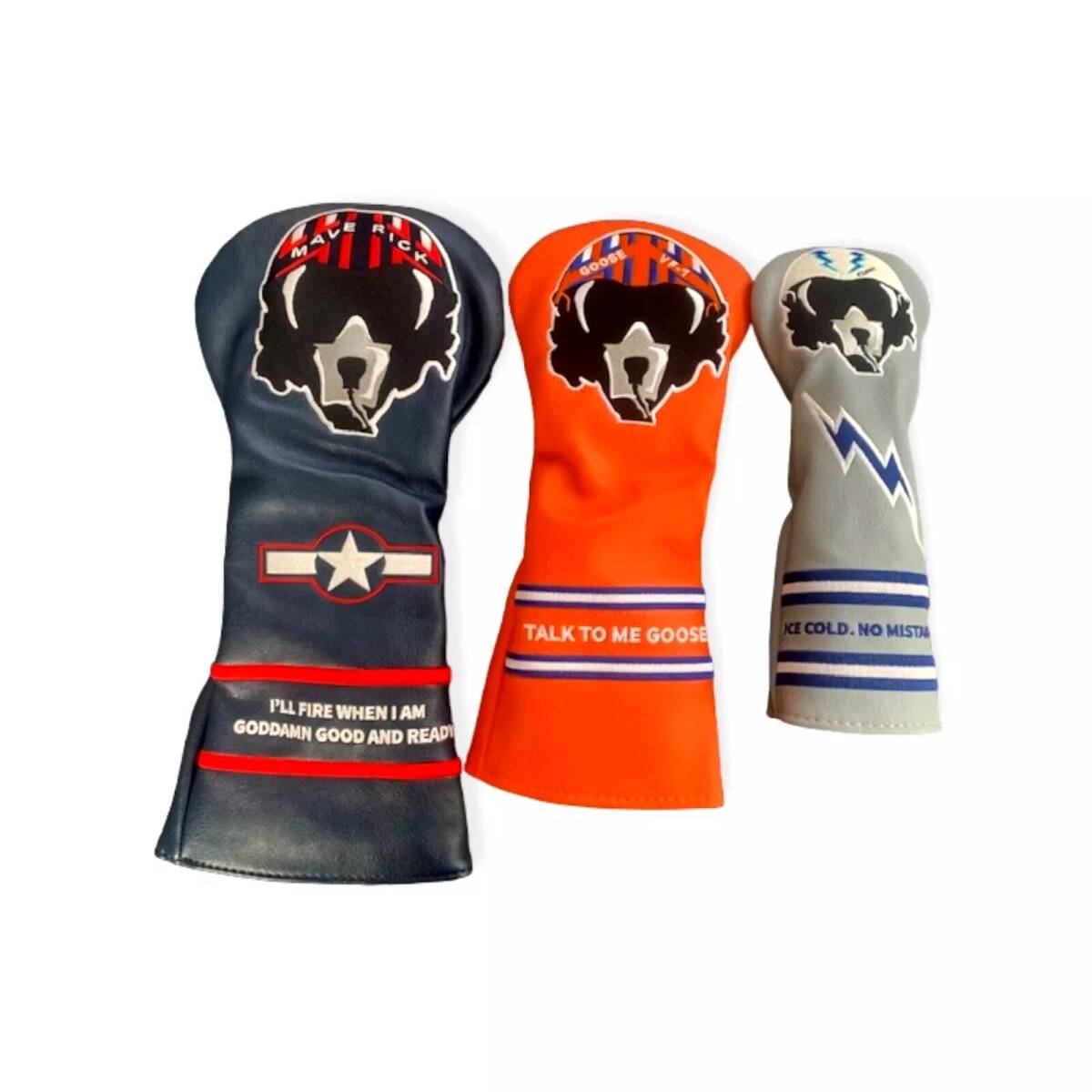 海外 送料込み トップガン ゴルフヘッドカバー セット 本革レザー 拍卖