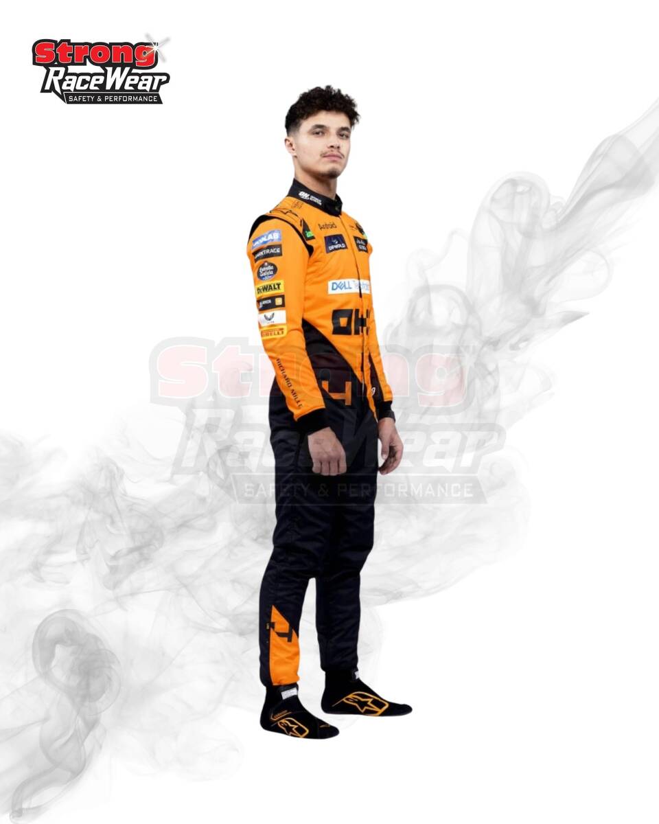海外 送料込み 高品質 ランド・ノリス 2024 New McLaren Lando Norris Suit Go Kart レーシングスーツ サイズ各種 レプリカ 拍卖