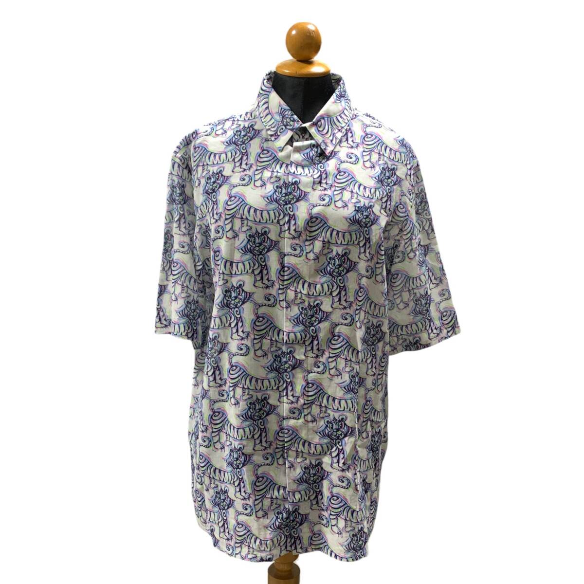 ◎中古品◎ Dior ディオール ケニーシャーフ 21SS コットン シャツ サイズ37 メンズ マルチカラー 193C545B5252 tsuV80289COG拍卖