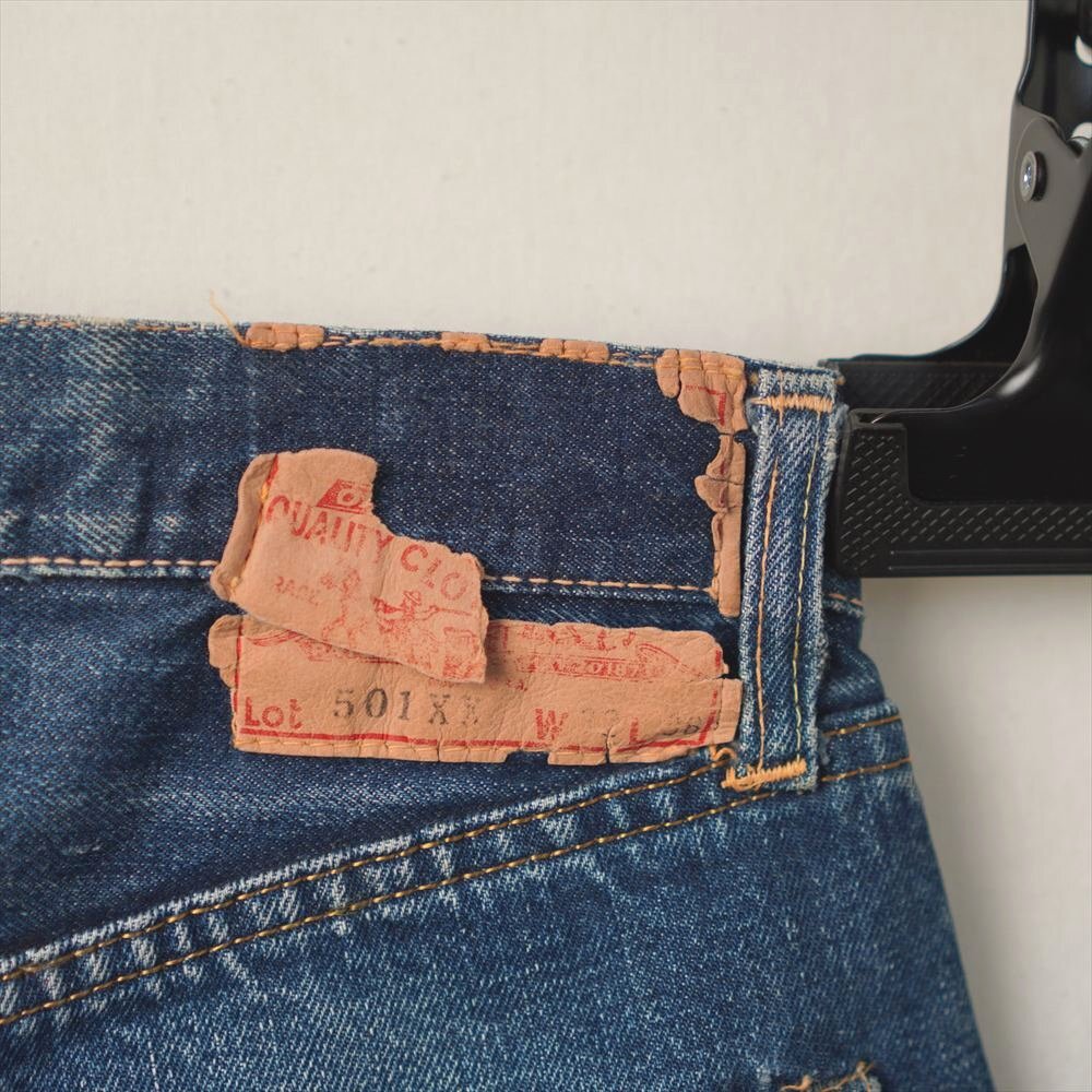50s60s ビンテージ Levis リーバイス 501XX ジーンズ 紙パッチ ギャラ無 デニムパンツ 32/36拍卖