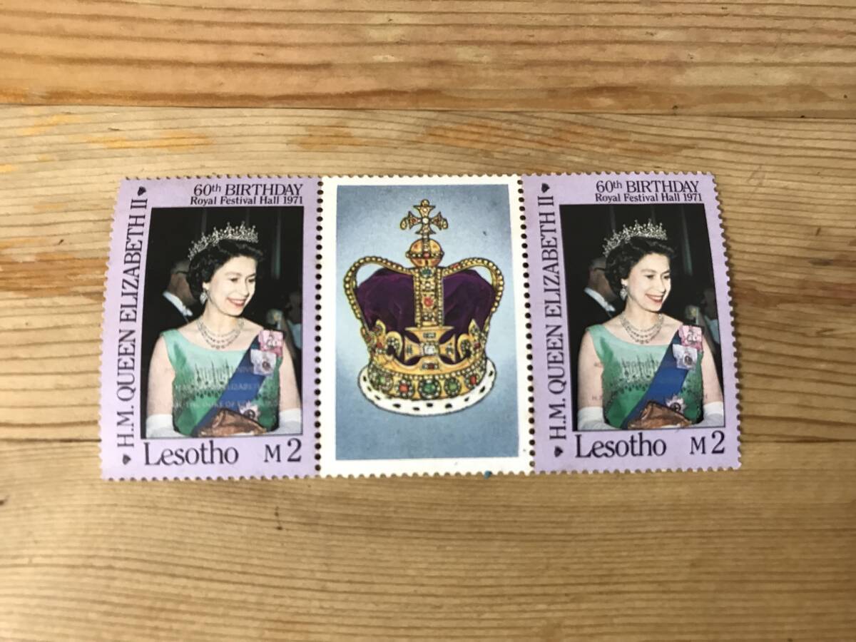 切手 エリザべス女王60歳誕生日記念切手拍卖