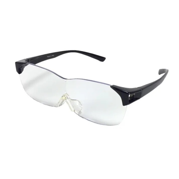 【新品/即決/送料390円】 メガネタイプルーペ 拡大率1.6倍 スマートアイ ダークグレー はっきり くっきり 紫外線カット SM-01-1 50120-4拍卖