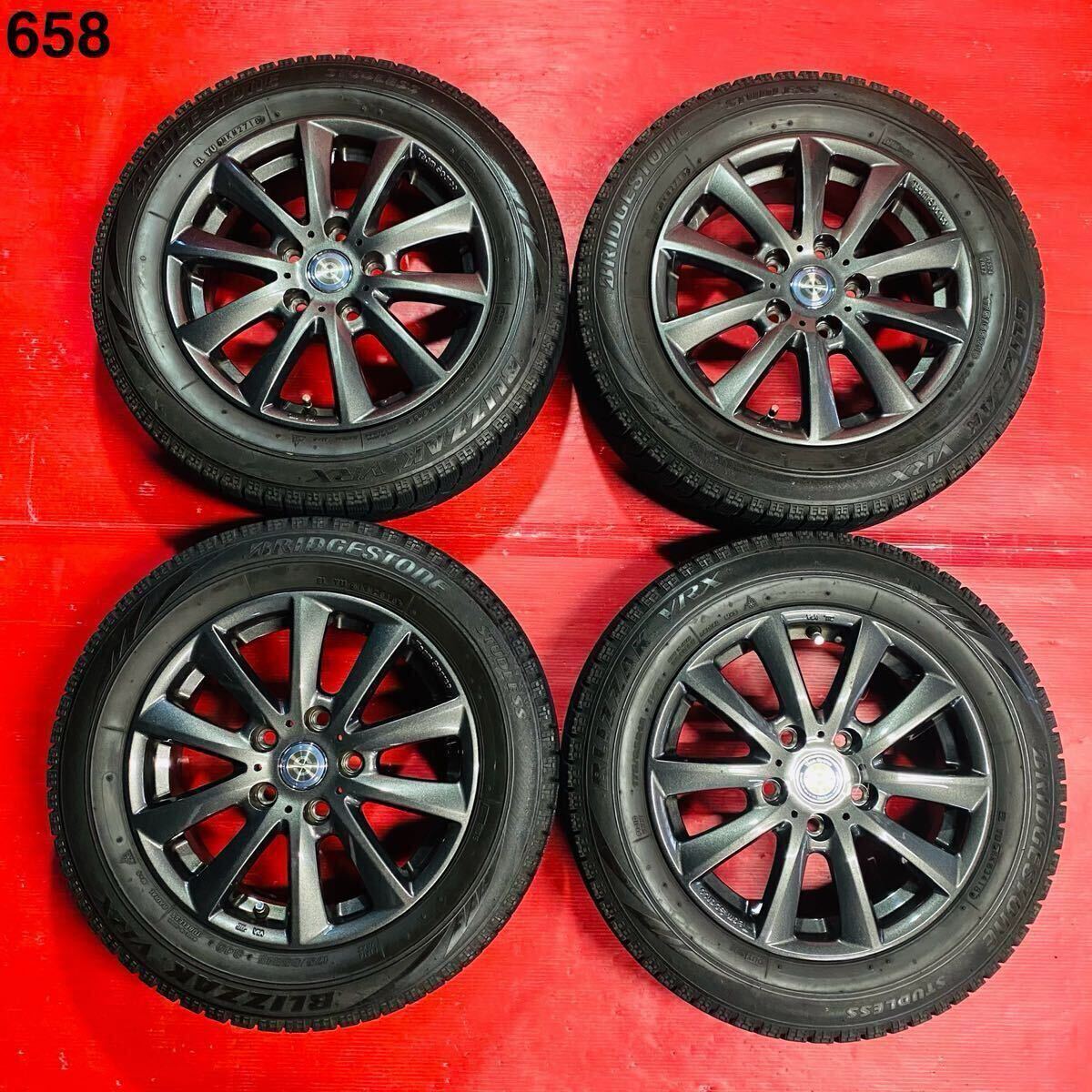 Team Sparco 15×5.5J MINI F56 PCD 112 H5・BRIDGESTONE BLIZZAK VRX 175/65R15 国産 2018年式 パンク修理なし 汚れあり 4本セット拍卖