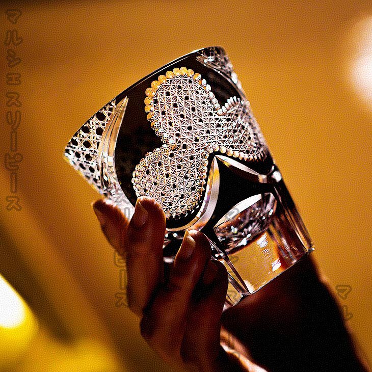 極美品 トランプ杯 ガラス 切子 グラス ウィスキーグラス クリスタル 箱付き ギフト拍卖