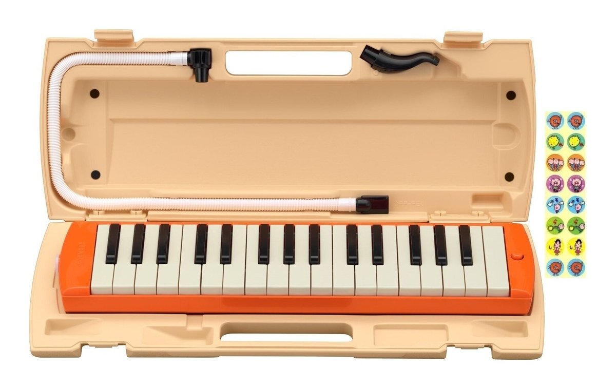 即決◆新品◆送料無料YAMAHA P-32EO オレンジ ピアニカ 鍵盤ハーモニカ x1台(ドレミシール付)拍卖