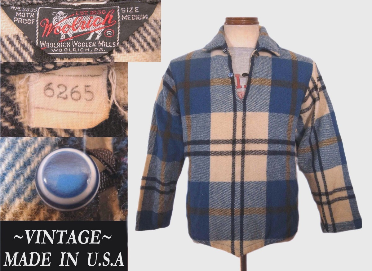 ビンテージ 黒三角タグ WOOLRICH ウールリッチ USAアメリカ 裾トライアングル型 ジャケット vintage マッコイズ RRLウエアハウス modelネペ拍卖