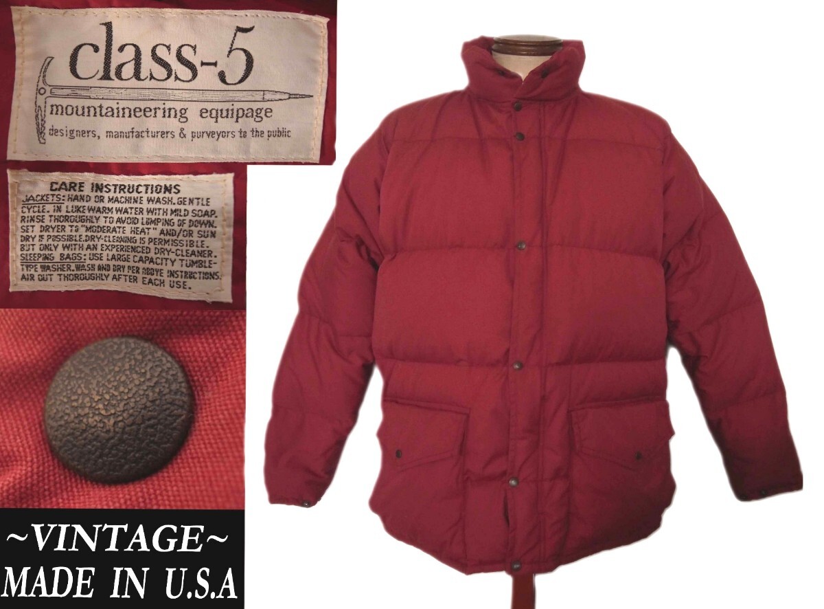 70sビンテージ CLASS-5 グースダウン USAアメリカ製 VINTAGE ウエアハウス model ノース RRLエディバウアーSIERRA カラコラム BEAMS モデル拍卖