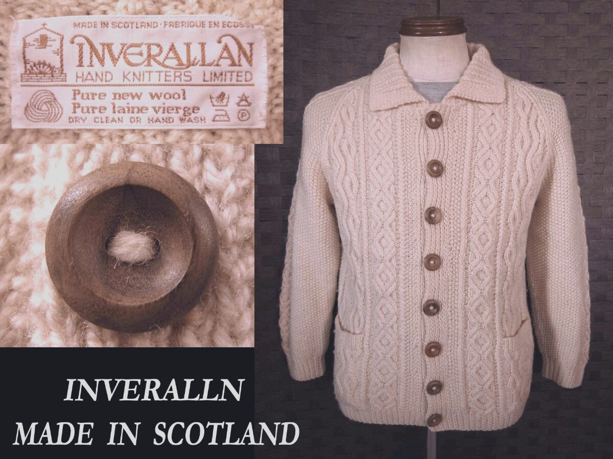 インバーアラン INVERALLAN フィッシャーマン 3a カーディガン 茶タグ VINTAGE アローズ RRL ネペンテス model マッコイズ 45R ランバー 拍卖