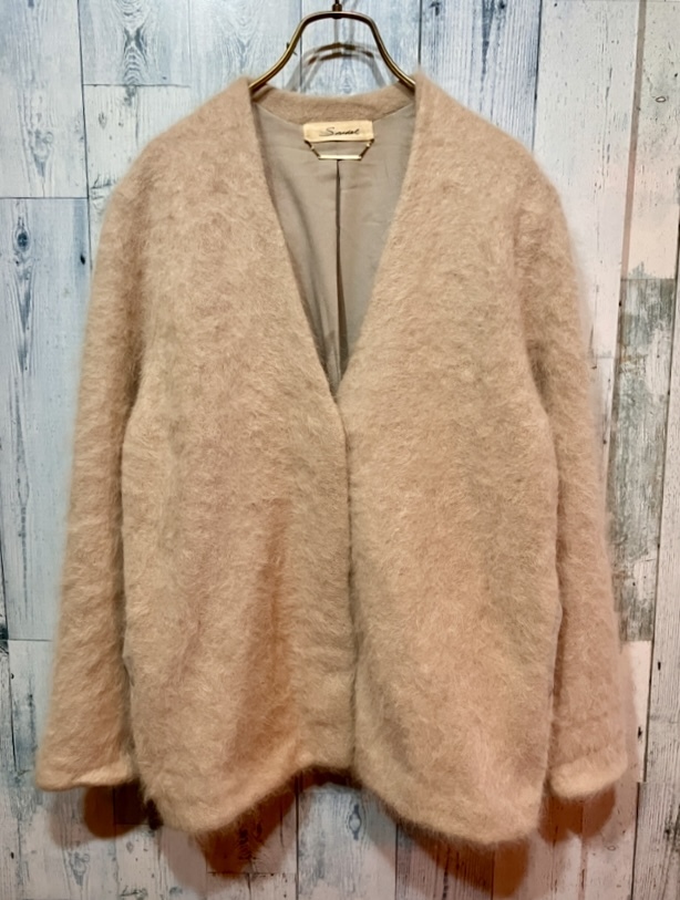 SNIDEL スナイデル 起毛 モヘア調 カーディガン アイボリー系拍卖