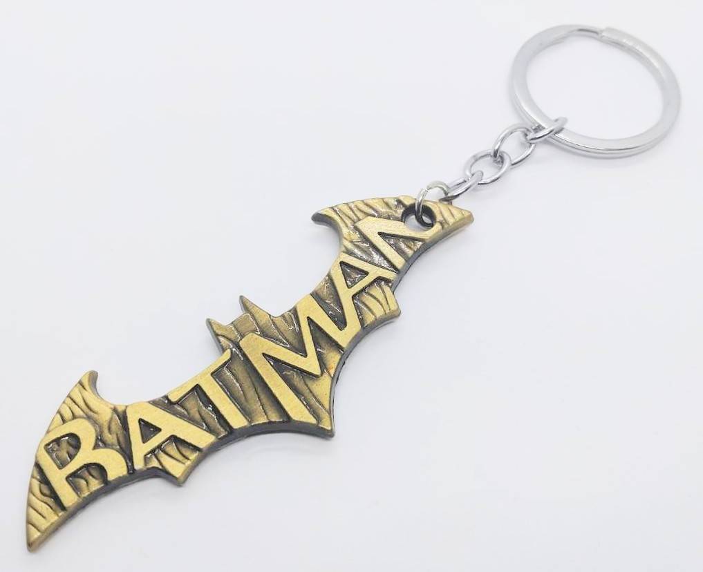 送料無料 バットマン 文字 Aゴールド DC キーリング キーホルダー アメリカン雑貨 スマアク拍卖