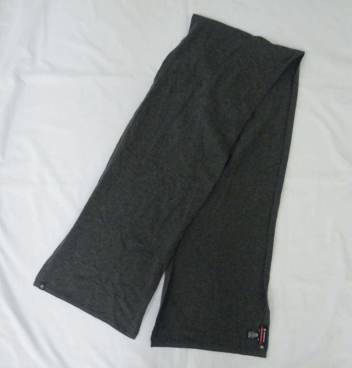 ( す-W-8032 )VICTORINOX ビクトリノックス ニットマフラー グレー 中古拍卖