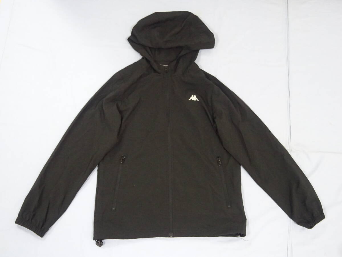 (す-P1-441)Kappa カッパ ブルゾン ウインドブレーカー Mサイズ ブラック レディース 中古拍卖