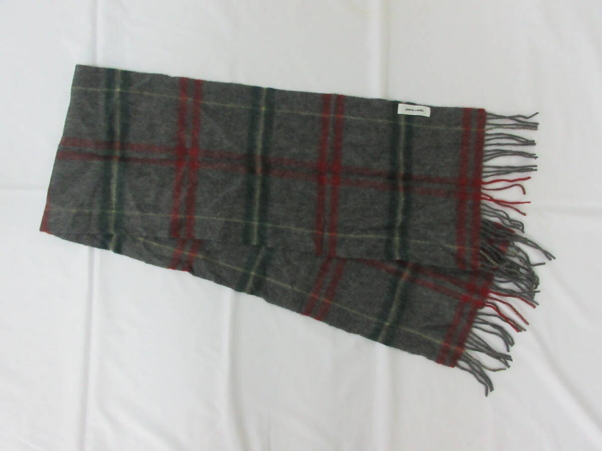 ( す-W-8026 )pierre cardin ピエールカルダン マフラー グレー かわいい おしゃれ 中古拍卖