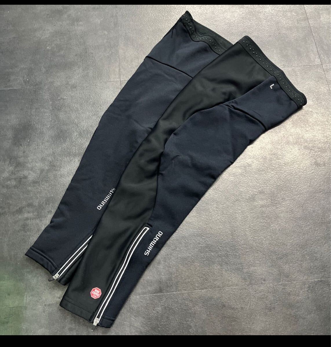 送料185円 シマノウインターレッグウォーマー ゴアウインドストッパーgore拍卖