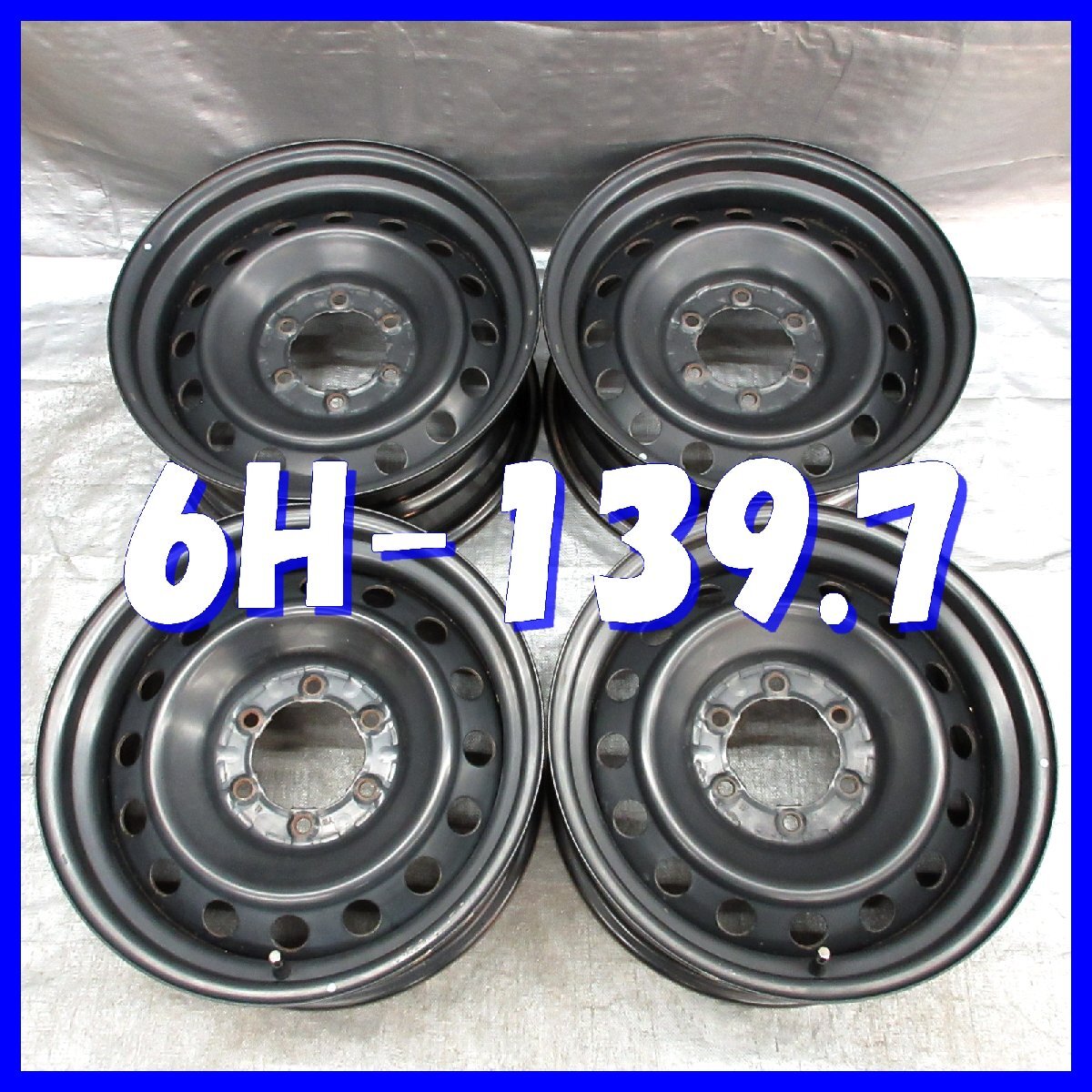 □送料無料 A2■ トヨタ FJクルーザー 純正 スチール ■ 17×7.5J+15 ■ 6H PCD1139.7 ■ φ106 ■ 中古 鉄ホイール 4本 ※2ピースタイプ拍卖