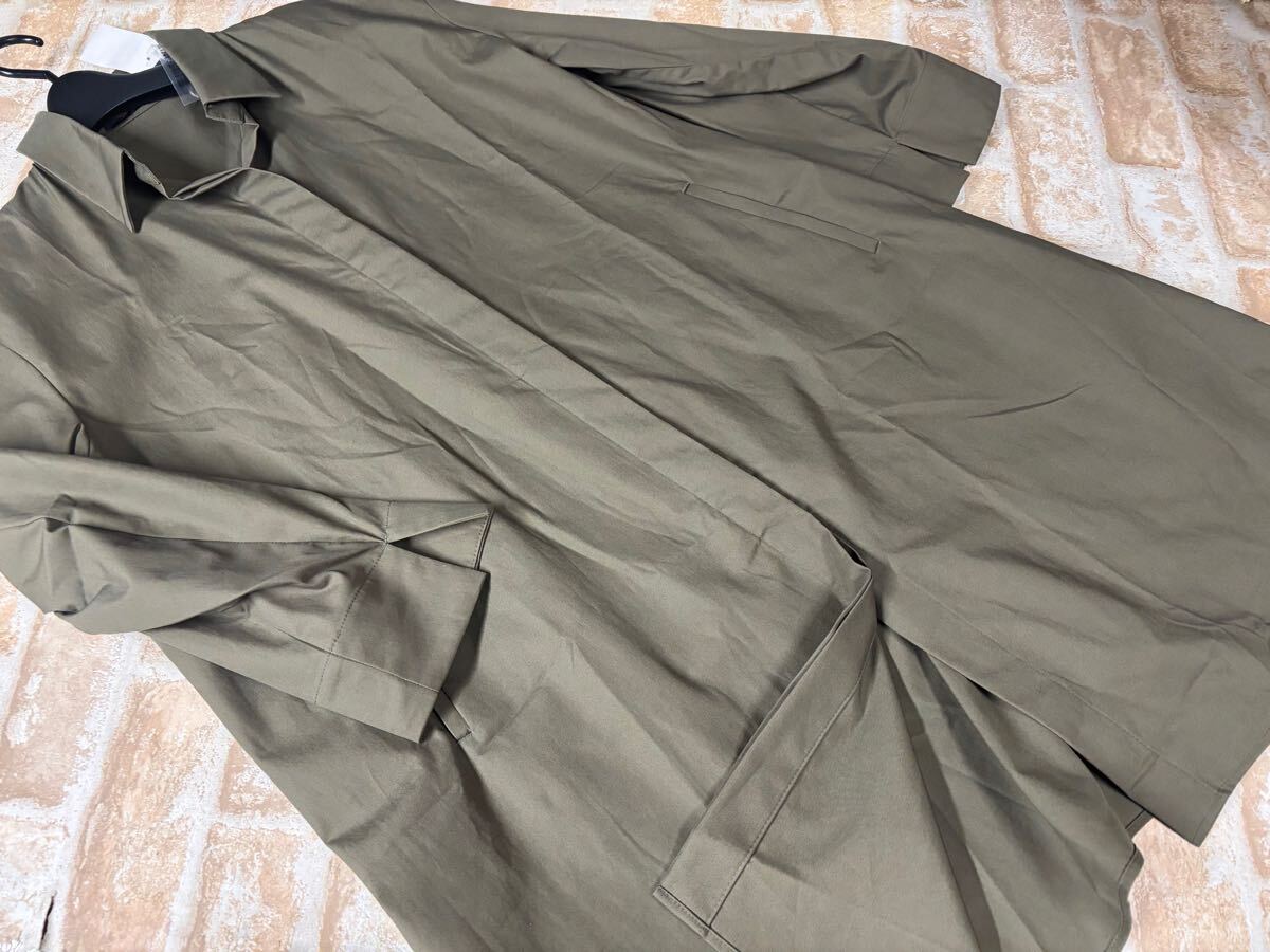 ▲872/未使用 L UNIQLO ユニクロ コットン シャツ コート レディース オリーブ拍卖