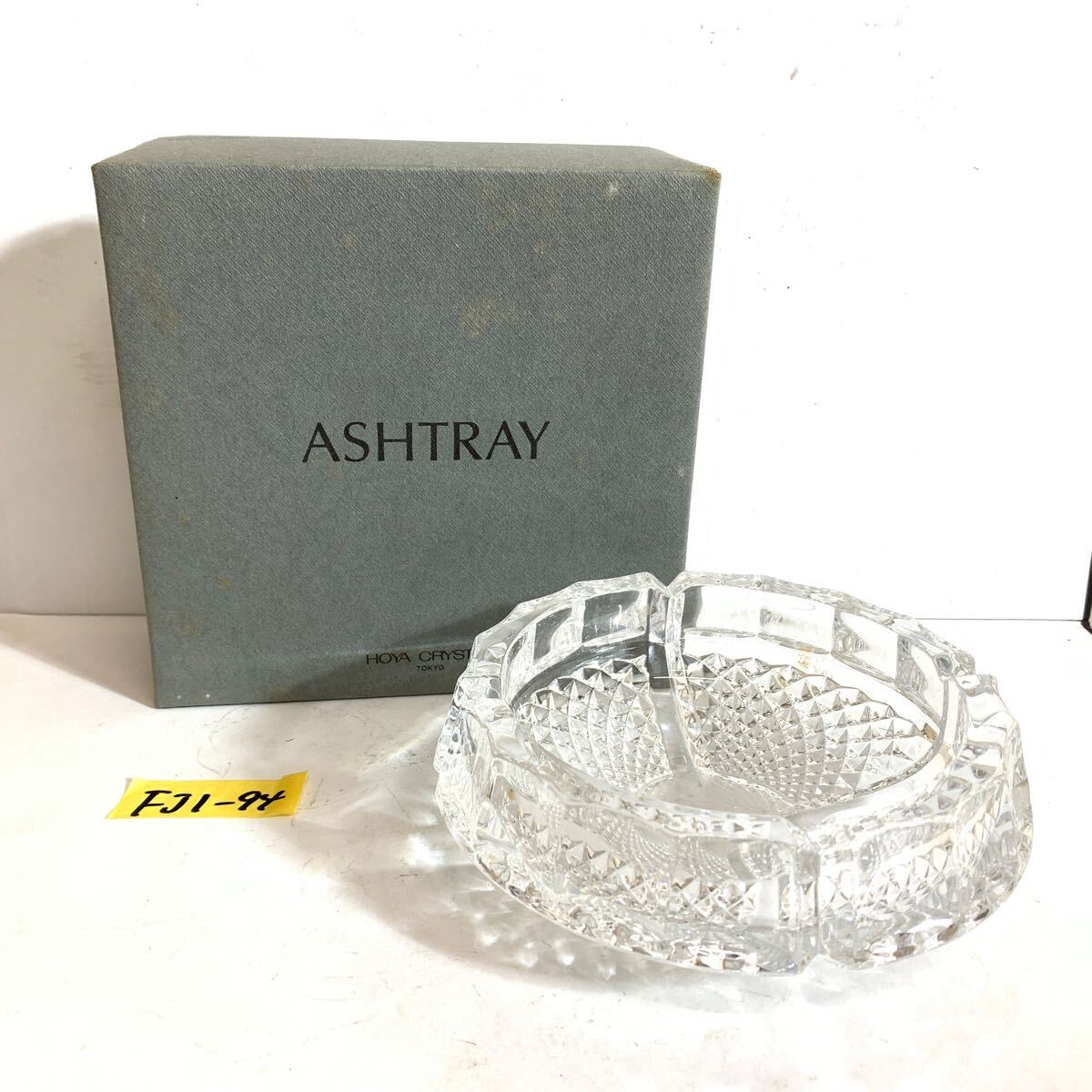 ASHTRAY HOYA CRYSTAL クリスタル 灰皿 昭和レトロ アンティーク 小物入れ FJ1-94拍卖