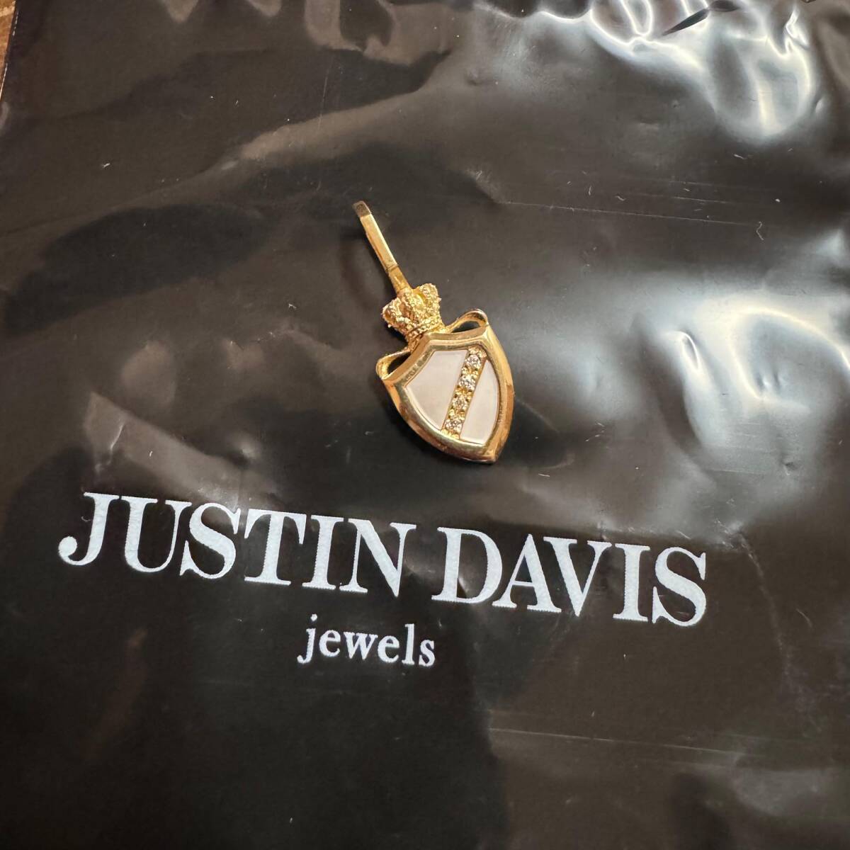 JUSTIN DAVIS 18Kイエローゴール ペンダント 定価126,500円 送料600円〜 ジャスティンデイビス K18YG HOLY SHIELD GPJ1300 750 ネックレス拍卖