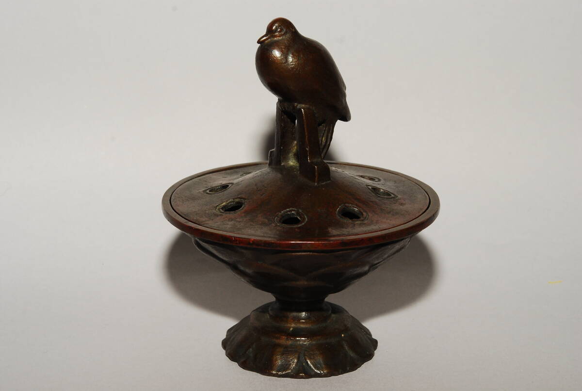 藤井浩祐 造 銅製 香炉 箱付き ブロンズ拍卖