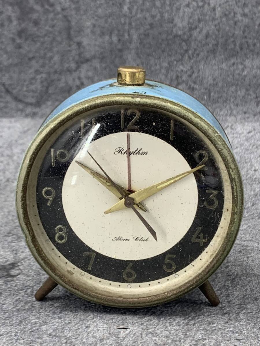 【 レトロ アンティーク 目覚まし時計 リズム時計 不動品 】Alarm Clock 時計 インテリア拍卖