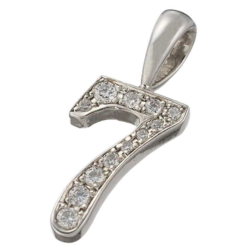 アイファニー ダイヤモンド No.7 デザイン ペンダントトップ K18WG拍卖