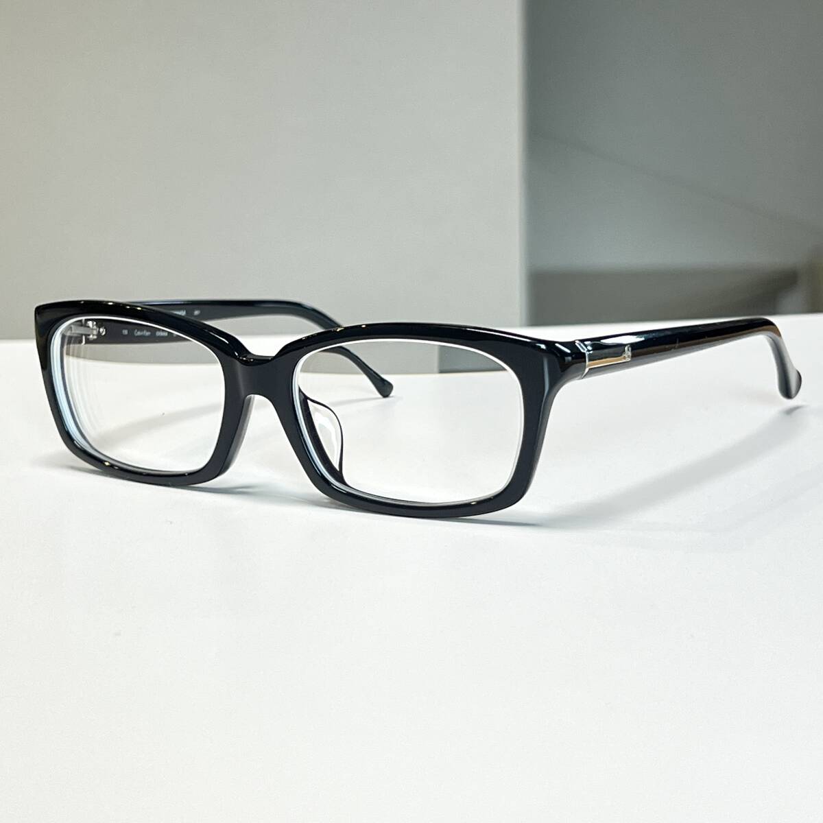 ◆Calvin Klein カルバンクライン 眼鏡フレーム メガネ スクエア型 メンズ ブラック×シルバー CK5845A 001 54□17-135 男性用拍卖