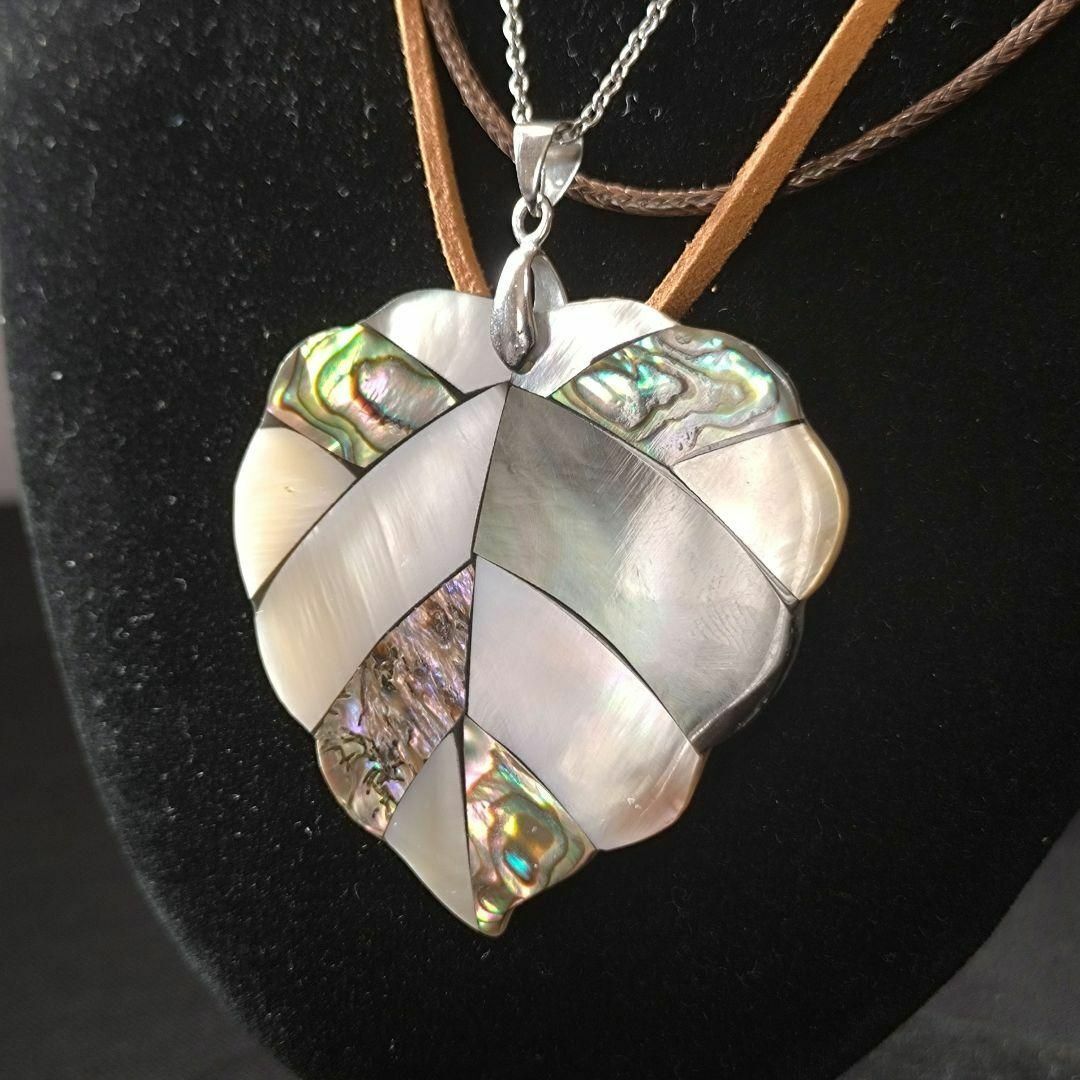 ニュージーランドシェル リーフ型 パッチワーク ネックレス ハワイアン Ⅰ拍卖