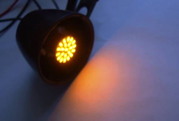 <LEDS07Y-004> 21SMD 小型 LED ウインカー、ポジション用 2個セット アンバー(オレンジ色) S25 シングル球拍卖