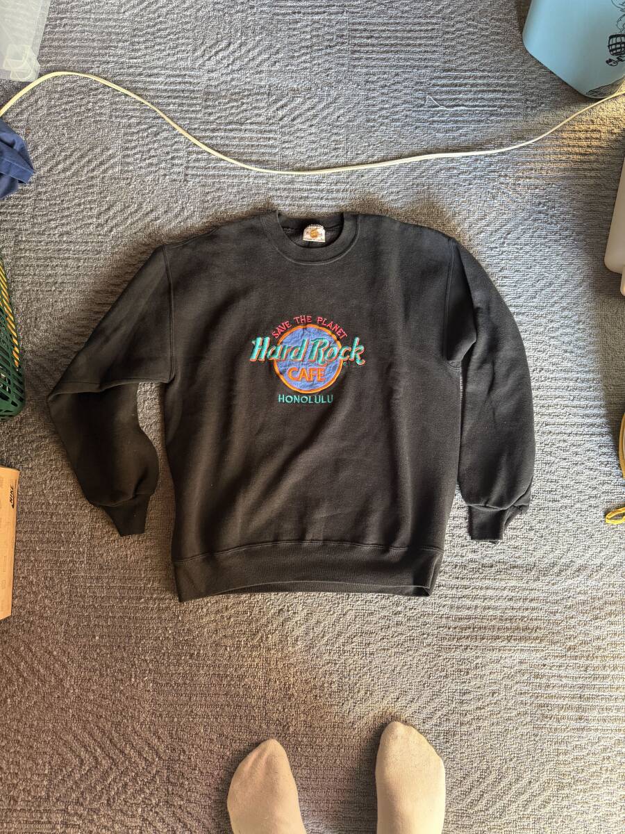 USA製 Hard Rock cafe ハードロックカフェ プリント スウェット HONOLULU サイズL拍卖