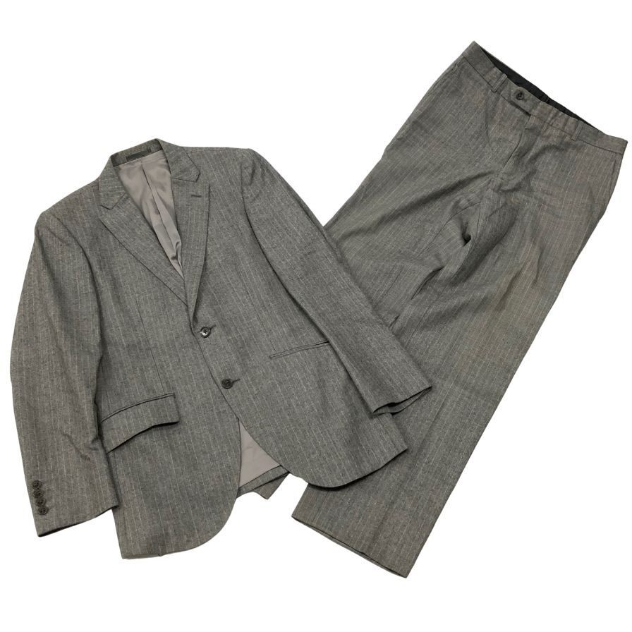 マーニドーロ スーツ セットアップ 2B ストライプ ウール グレー メンズ サイズA5 MANIDORO【AFA24】拍卖