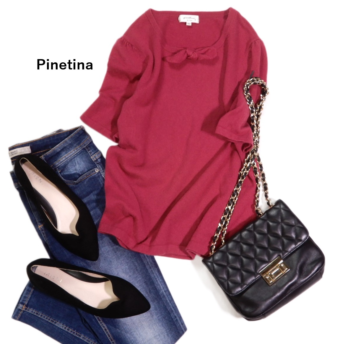 ピネティーナ pinetina ジェイコム 高級☆上質 カシミヤ100% ニット トップス 42拍卖