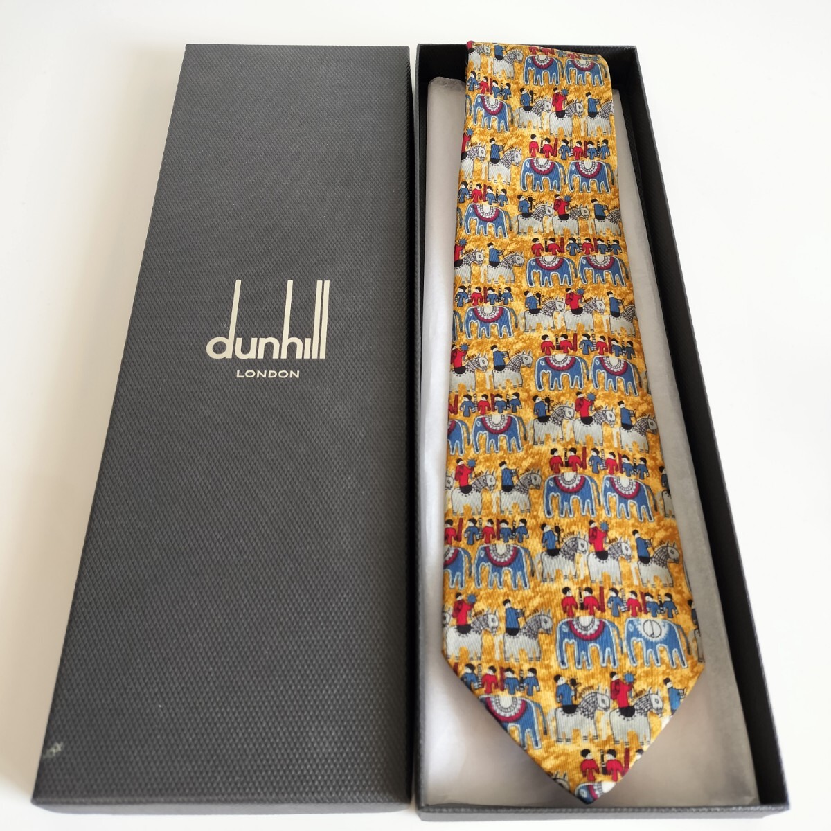 ダンヒル(Dunhill)古代絵像人馬Dロゴネクタイ拍卖