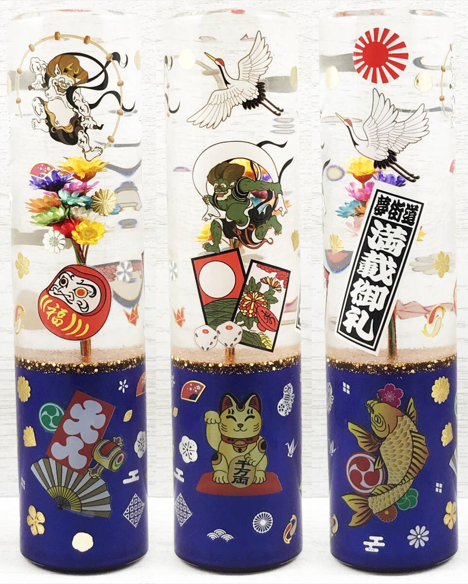 180mm 水中花 シフトノブ ロング 満載御礼 招き猫 風神雷神 月見 達磨 大入 昇鯉 鶴 和柄 ワンオフ トラック野郎 旧車 当時 デコトラ拍卖