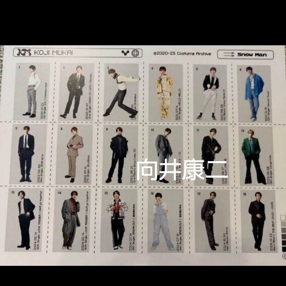 Snow Man ベストアルバム 特典 通常盤 衣装コレクションカード 向井康二 マッサマン 向井拍卖